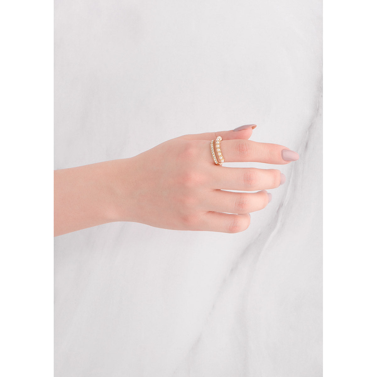 Anillo Perla y Cristal
