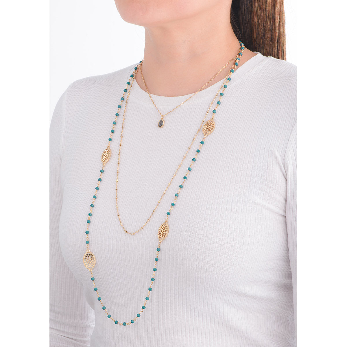 Collar Largo Aqua