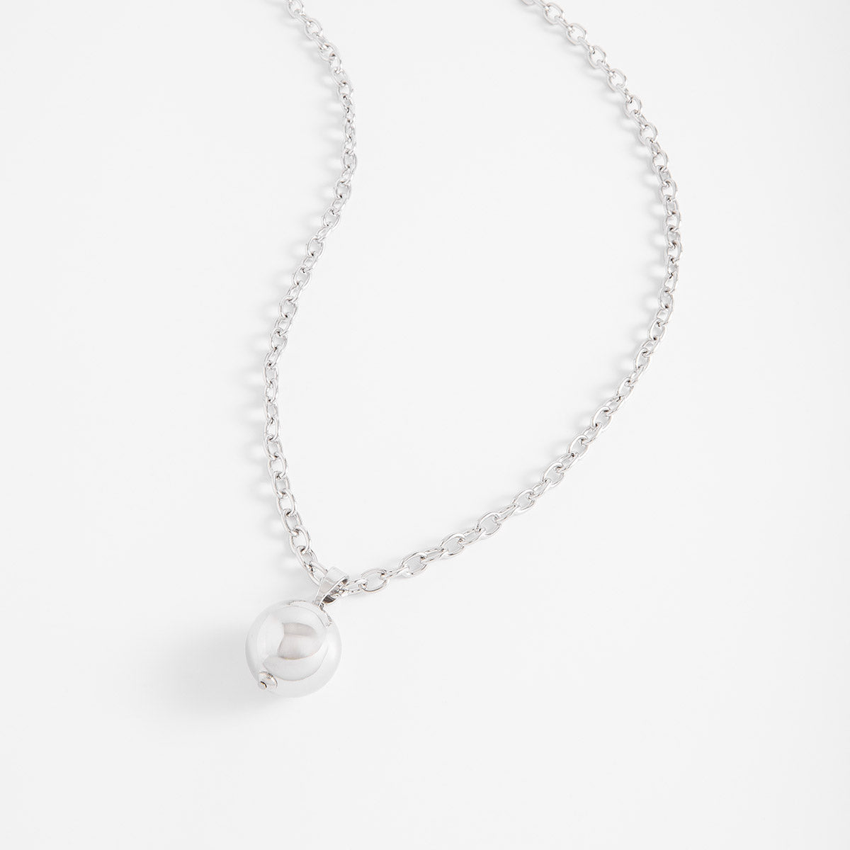 Collar Esfera Platino