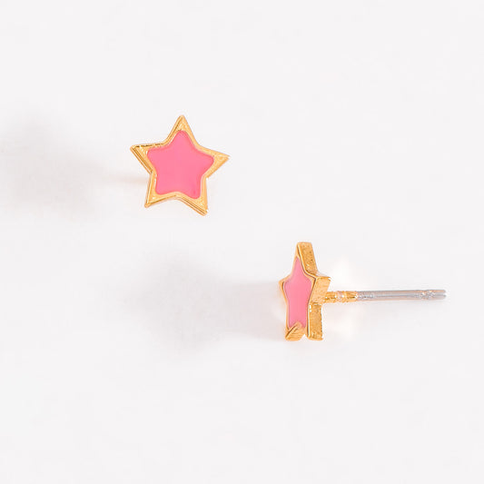 Aretes Estrella rosa