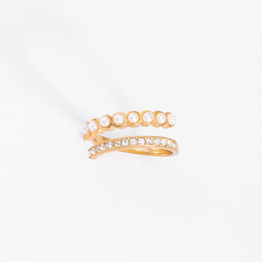 Anillo Perla y Cristal